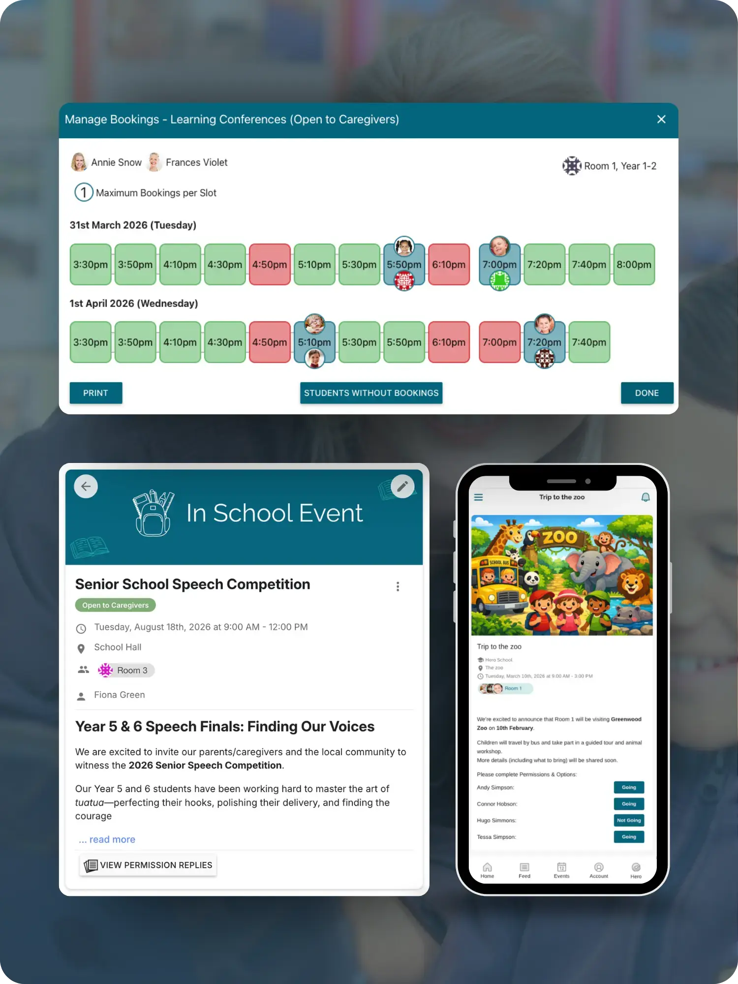 Hero AU Bookings & Excursions for schools